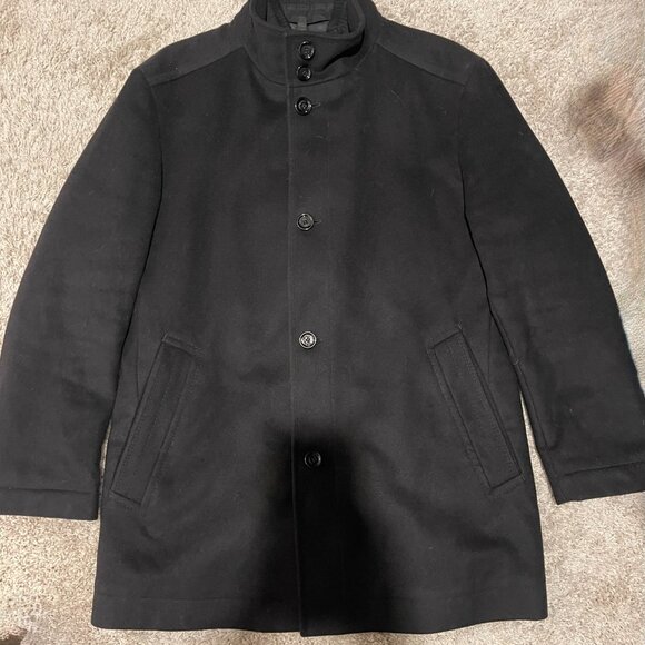 Hugo Boss Wool Cashmere Blend Men’s Car Coat Size US 44 Regular. Black. - Picture 7 of 16